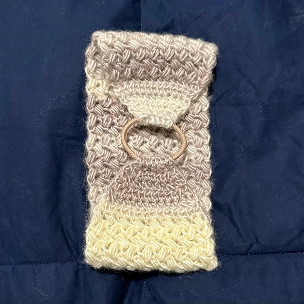 Handmade Crochet Ear Warmer Headband Neutral Tones - Picture 4 of 5